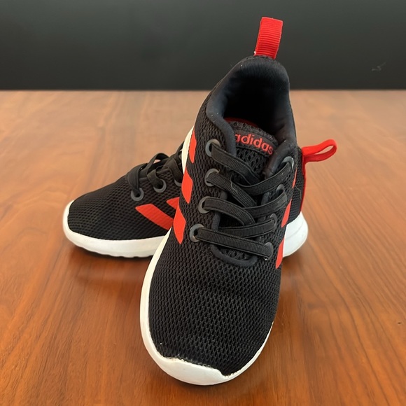 Adidas Lite Racer Boys Size 6, Black and Red, Running Shoes Sneakers - Picture 7 of 9